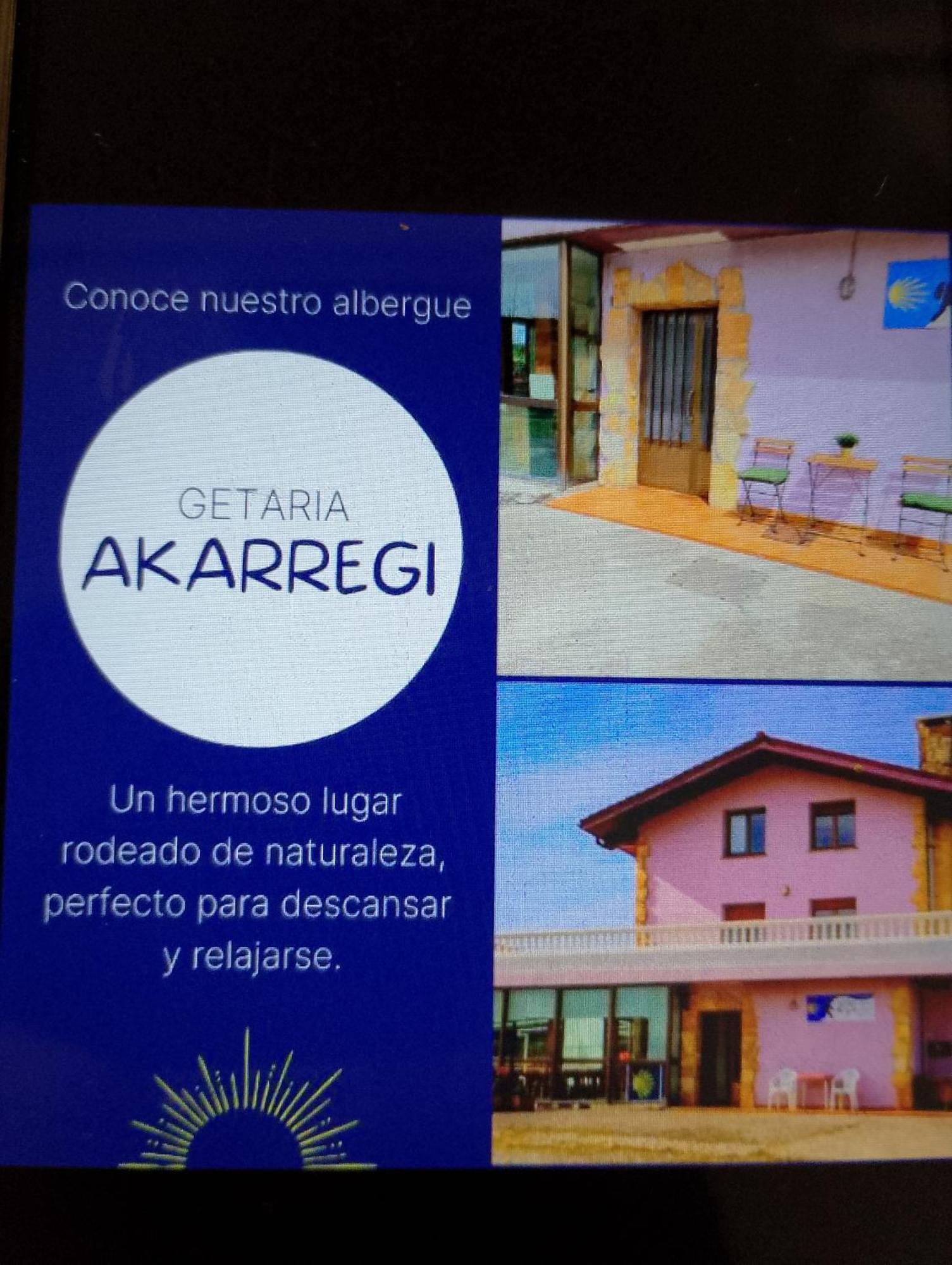 Akarregi-Kanpaia Albergue De Peregrinos 게타리아 외부 사진